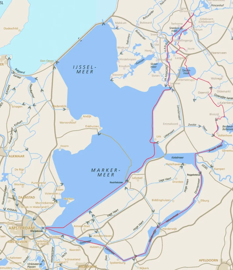 Route map of Amsterdam Route