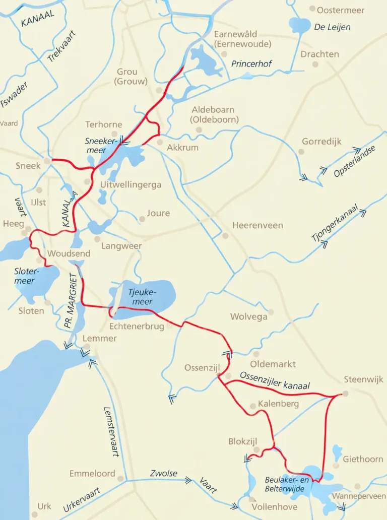 Route map of South-East Route